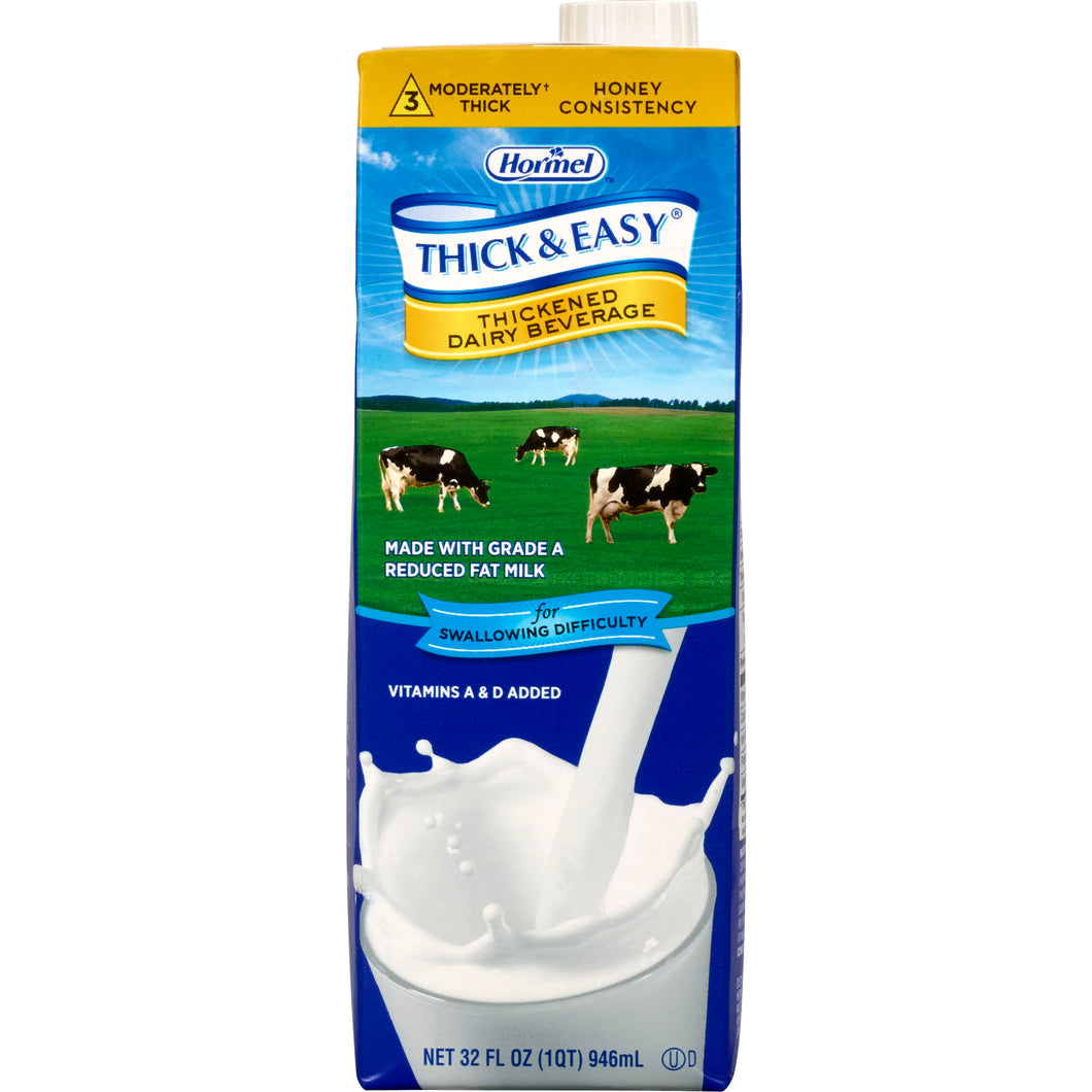  Thickened Beverage Thick & Easy® Dairy 32 oz. Carton Milk Flavor Ready to Use Honey Consistency 