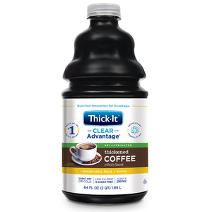  Thickened Decaffeinated Beverage Thick-It® Clear Advantage® 64 oz. Bottle Coffee Flavor Ready to Use Honey Consistency 