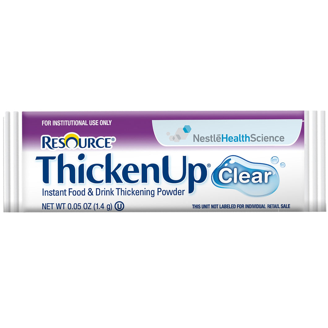  Food and Beverage Thickener Resource® Thickenup® Clear 1.4 Gram Individual Packet Unflavored Powder Consistency Varies By Preparation 