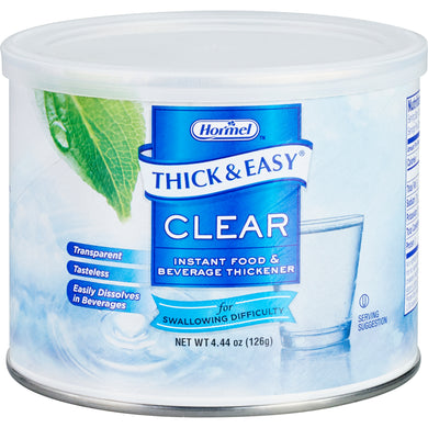  Food and Beverage Thickener Thick & Easy® 4.4 oz. Canister Unflavored Powder Consistency Varies By Preparation 