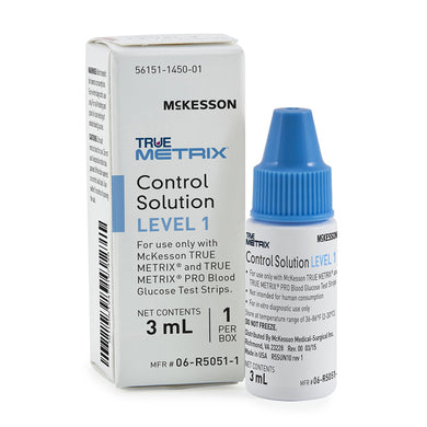 Blood Glucose Control Solution McKesson TRUE METRIX® Blood Glucose Testing 3 mL Level 1