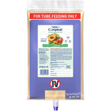  Tube Feeding Formula Compleat® Spike Right® Plus 33.8 oz. Bag Ready to Hang Unflavored Adult 