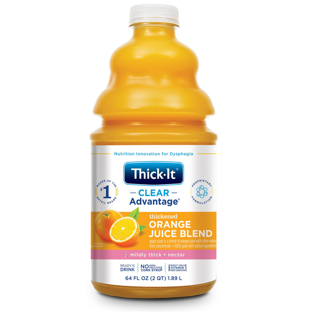  Thickened Beverage Thick-It® Clear Advantage® 64 oz. Bottle Orange Flavor Ready to Use Nectar Consistency 