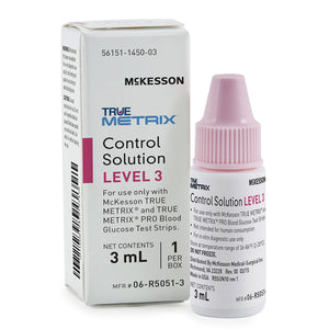 Blood Glucose Control Solution McKesson TRUE METRIX® Blood Glucose Testing 3 mL Level 3