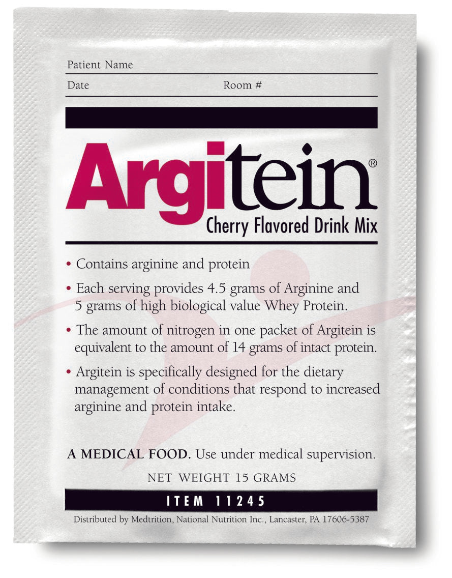  Arginine / Whey Protein Supplement ArgiTein® Cherry Flavor 15 Gram Individual Packet Powder 
