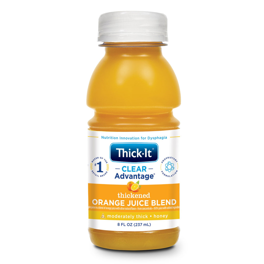  Thickened Beverage Thick-It® Clear Advantage® 8 oz. Bottle Orange Flavor Ready to Use Honey Consistency 