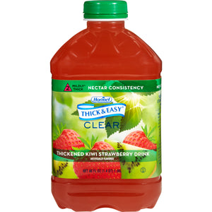  Thickened Beverage Thick & Easy® 46 oz. Bottle Kiwi Strawberry Flavor Ready to Use Nectar Consistency 