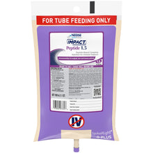 Load image into Gallery viewer,  Tube Feeding Formula Impact® Peptide 1.5 33.8 oz. Bag Ready to Hang Unflavored Adult 
