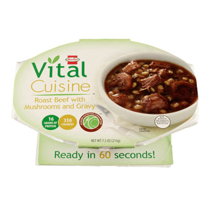 Oral Supplement Vital Cuisine™ Roast Beef with Mushrooms and Gravy Flavor Ready to Use 7.5 oz. Bowl 