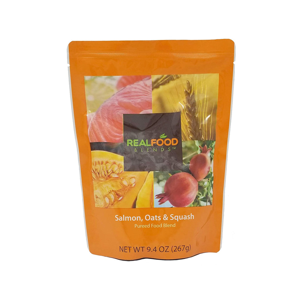  Tube Feeding Formula Real Food Blends™ 9.4 oz. Pouch Ready to Use Salmon Oats / Squash Adult / Child 