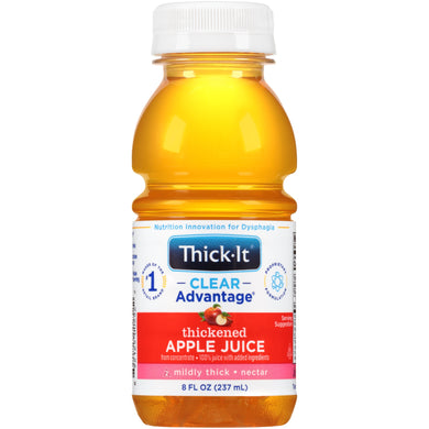  Thickened Beverage Thick-It® Clear Advantage® 8 oz. Bottle Apple Flavor Ready to Use Nectar Consistency 