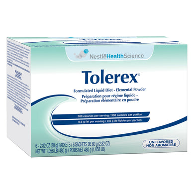  Elemental Oral Supplement / Tube Feeding Formula Tolerex® Unflavored 2.82 oz. Individual Packet Powder 
