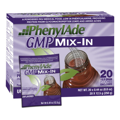  PKU Oral Supplement PhenylAde® GMP Mix-In Unflavored 12.5 Gram Individual Packet Powder 