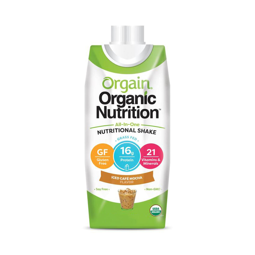  Oral Supplement Orgain® Organic Nutritional Shake Iced Café Mocha Flavor Ready to Use 11 oz. Carton 