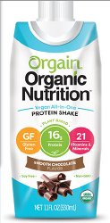  Oral Protein Supplement Organic Nutrition™ Vegan Chocolate FLavor Ready to Use 11 oz. Carton 