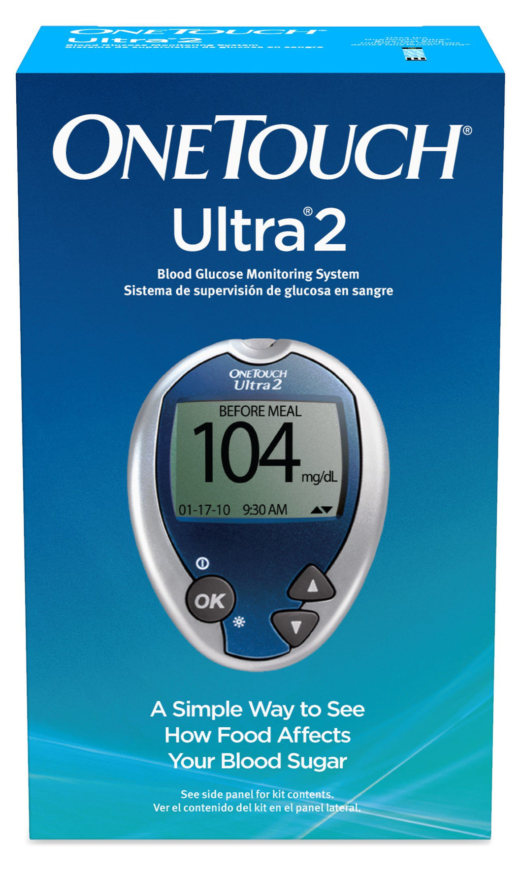 Blood Glucose Meter OneTouch Ultra® 2 5 Second Results Stores Up To 500 Results with Date and Time No Coding Required