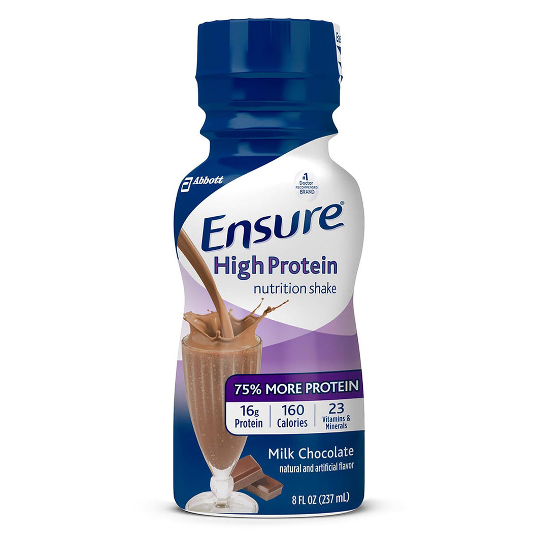  Oral Supplement Ensure® High Protein Chocolate Flavor Ready to Use 8 oz. Bottle 