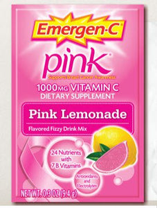  Oral Supplement Emergen-C® Pink Lemonade Flavor Powder 0.3 oz. Individual Packet 