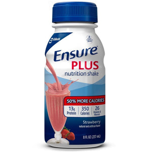  Oral Supplement Ensure® Plus Strawberry Flavor Ready to Use 8 oz. Bottle 