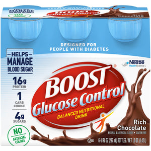  Oral Supplement Boost® Glucose Control® Rich Chocolate Flavor Ready to Use 8 oz. Bottle 