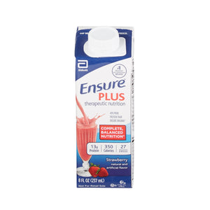  Oral Supplement Ensure® Plus Strawberry Flavor Ready to Use 8 oz. Carton 