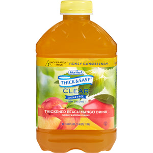  Thickened Beverage Thick & Easy® Sugar Free 46 oz. Bottle Peach Mango Flavor Ready to Use Honey Consistency 
