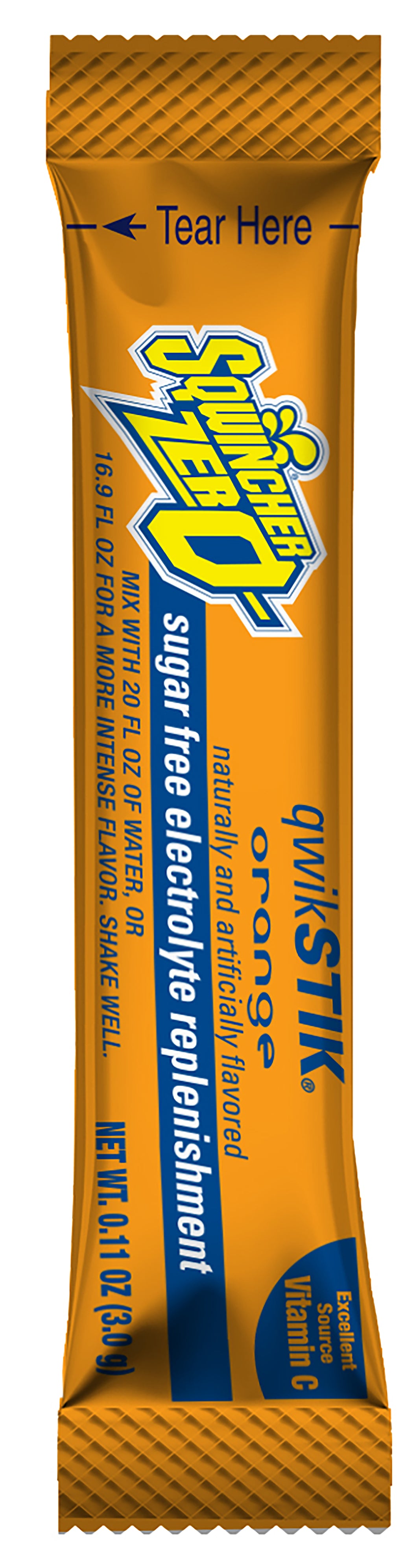  Electrolyte Replenishment Drink Mix Sqwincher® Quik Stik® Zero Orange Flavor 0.11 oz. 