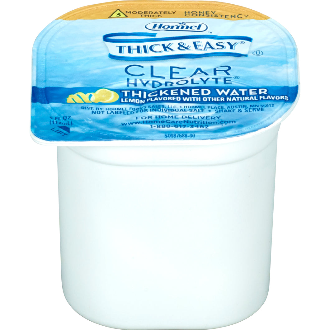  Thickened Water Thick & Easy® Hydrolyte® 4 oz. Portion Cup Lemon Flavor Ready to Use Honey Consistency 