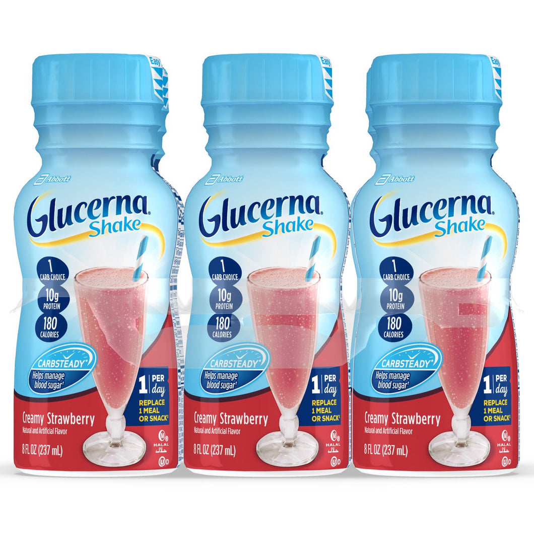  Oral Supplement Glucerna® Shake Creamy Strawberry Flavor Ready to Use 8 oz. Bottle 