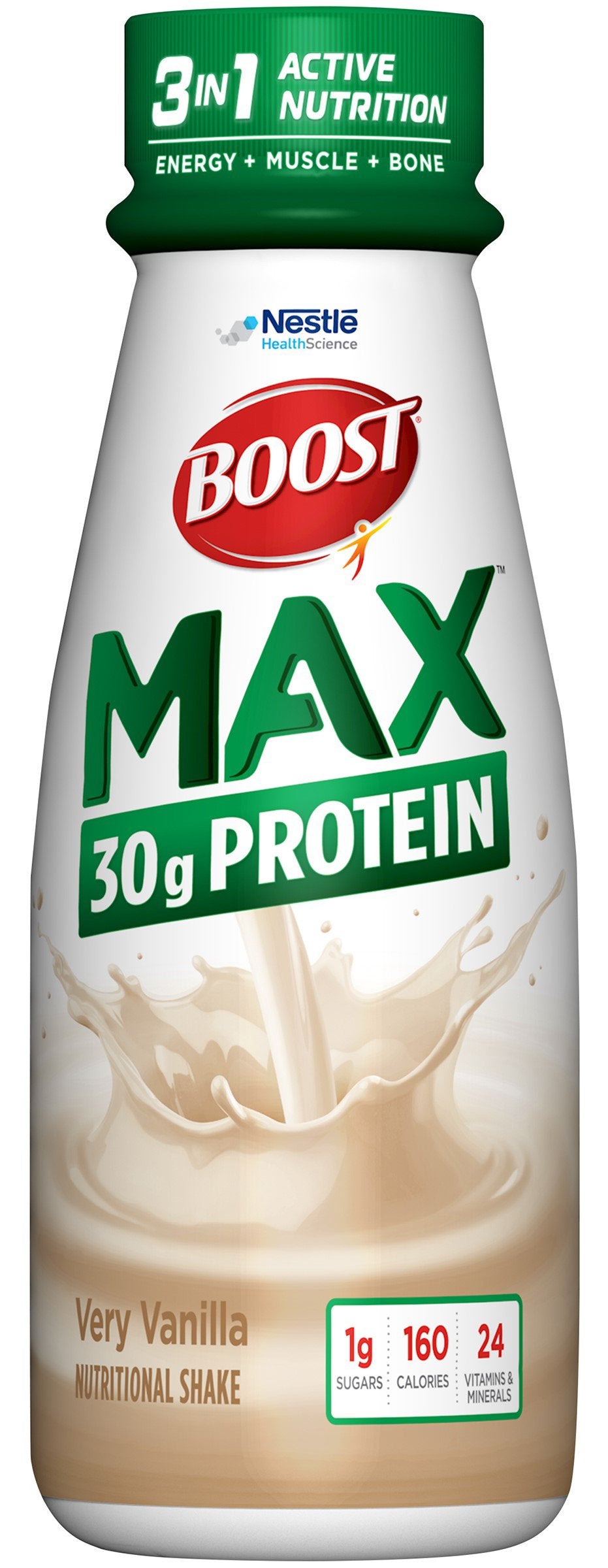  Oral Protein Supplement Boost® Max Very Vanilla Flavor Ready to Use 11 oz. Bottle 
