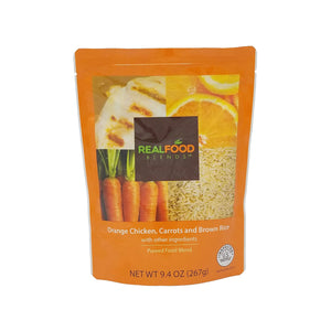  Tube Feeding Formula Real Food Blends™ 9.4 oz. Pouch Ready to Use Orange Chicken / Carrots / Brown Rice Adult / Child 