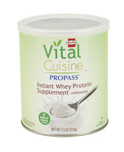 Load image into Gallery viewer,  Oral Protein Supplement Vital Cuisine® ProPass® Whey Protein Unflavored Powder 7.5 oz. Can 
