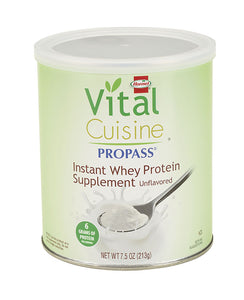  Oral Protein Supplement Vital Cuisine® ProPass® Whey Protein Unflavored Powder 7.5 oz. Can 