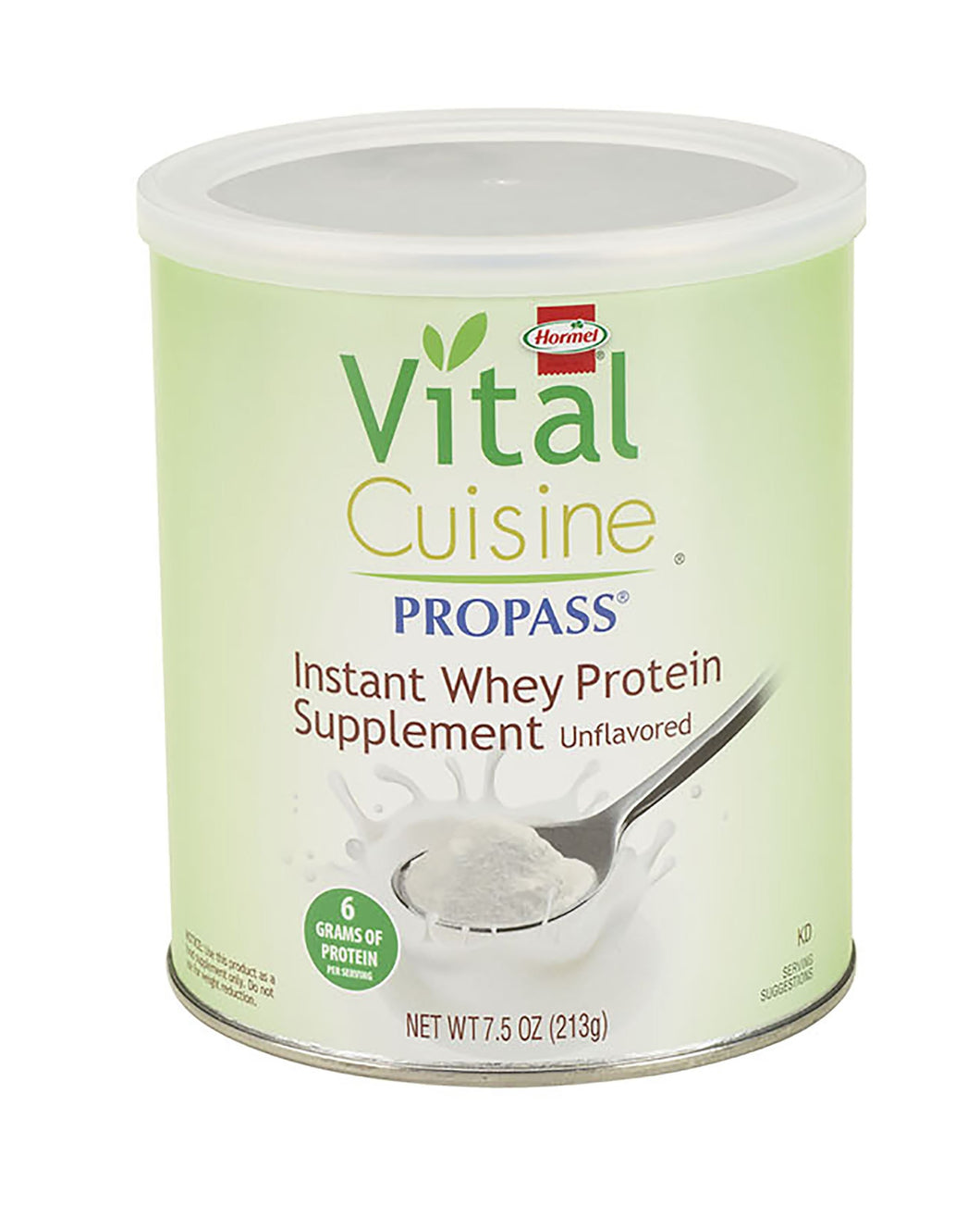  Oral Protein Supplement Vital Cuisine® ProPass® Whey Protein Unflavored Powder 7.5 oz. Can 