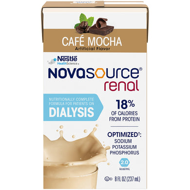  Oral Supplement / Tube Feeding Formula Novasource® Renal Mocha Flavor Ready to Use 8 oz. Carton 