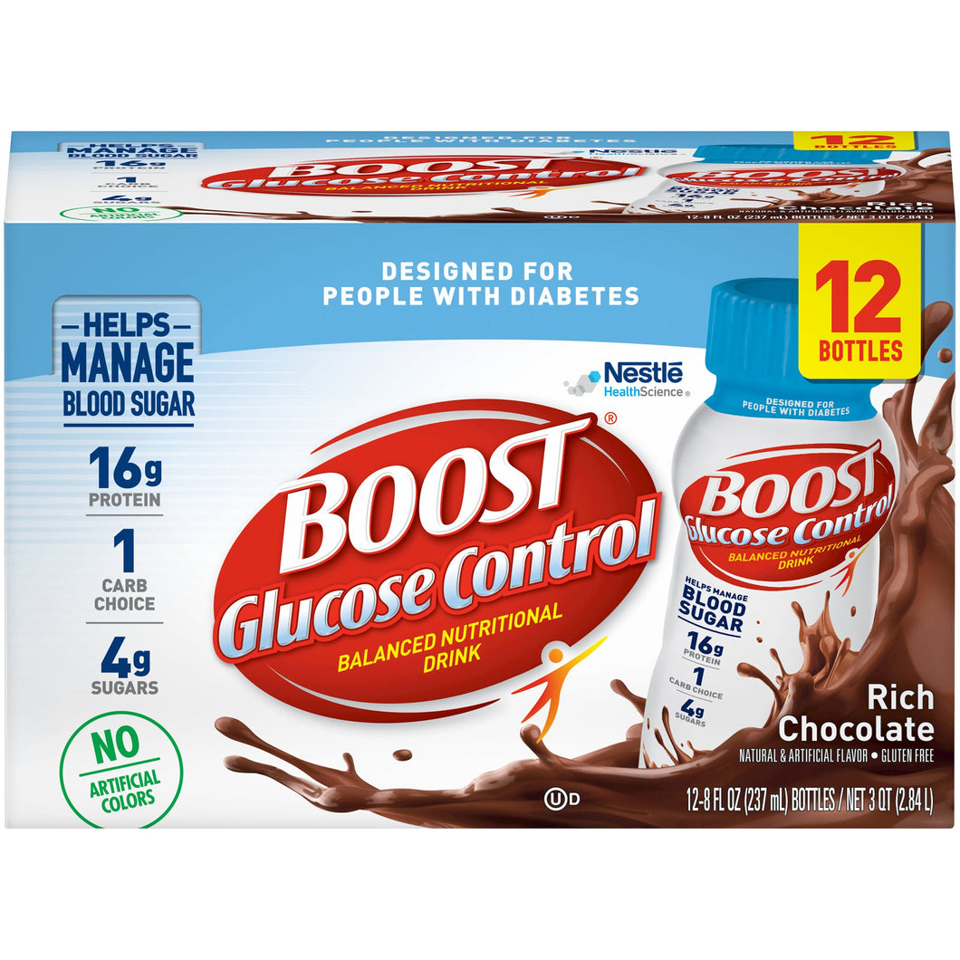  Oral Supplement Boost® Glucose Control® Rich Chocolate Flavor Ready to Use 8 oz. Bottle 