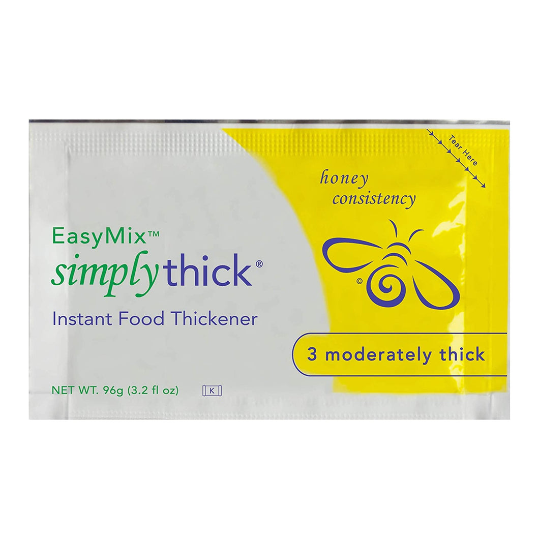  Food and Beverage Thickener SimplyThick® Easy Mix 96 Gram Individual Packet Unflavored Gel Honey Consistency 