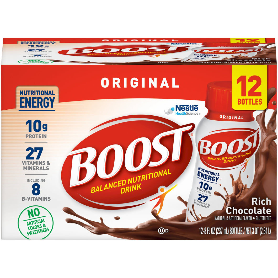  Oral Supplement Boost® Original Rich Chocolate Flavor Ready to Use 8 oz. Bottle 