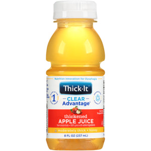  Thickened Beverage Thick-It® Clear Advantage® 8 oz. Bottle Apple Flavor Ready to Use Honey Consistency 