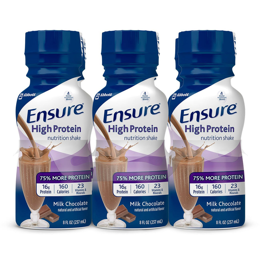  Oral Supplement Ensure® High Protein Milk Chocolate Flavor Ready to Use 8 oz. Bottle 
