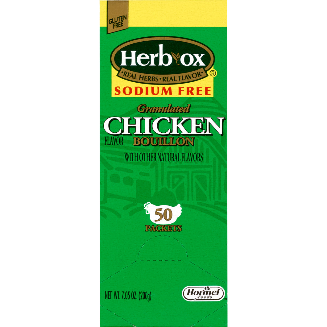  Sodium Free Instant Broth Herb-Ox® Chicken Flavor Bouillon Ready to Use 8 oz. Individual Packet 