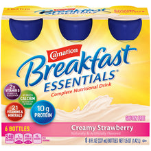 Load image into Gallery viewer,  Oral Supplement Carnation® Breakfast Essentials® Creamy Strawberry Flavor Ready to Use 8 oz. Bottle 
