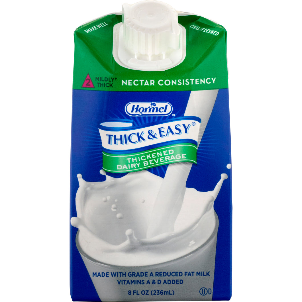  Thickened Beverage Thick & Easy® Dairy 8 oz. Carton Milk Flavor Ready to Use Nectar Consistency 