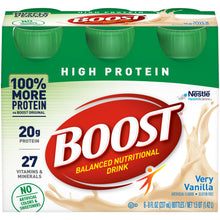 Load image into Gallery viewer,  Oral Protein Supplement Boost® High Protein Very Vanilla Flavor Ready to Use 8 oz. Bottle 
