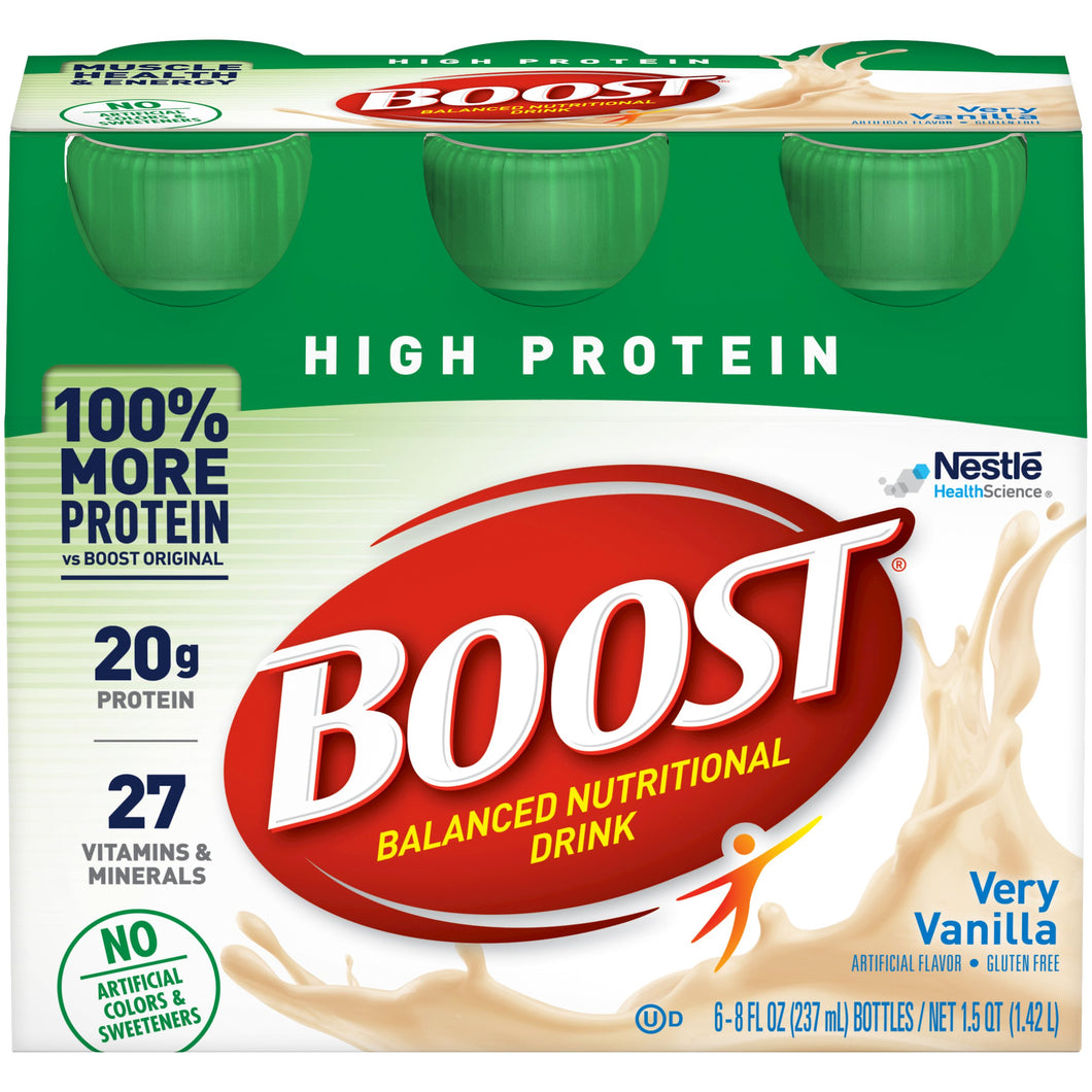  Oral Protein Supplement Boost® High Protein Very Vanilla Flavor Ready to Use 8 oz. Bottle 
