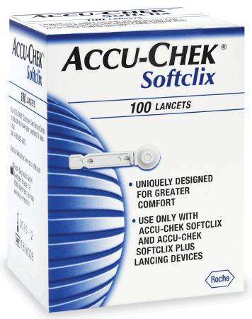 Lancet Accu-Chek® Softclick Lancet Needle Multiple Depth Settings 21 Gauge Track System